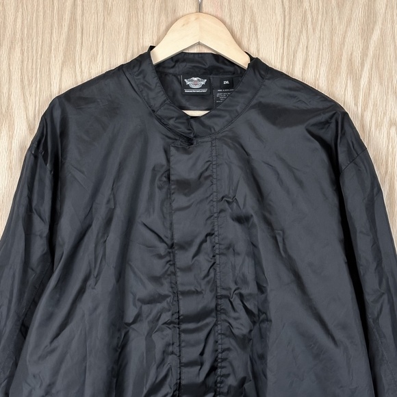 Harley-Davidson Genuine MotorClothes Black Windbreaker Jacket 2XL - Picture 2 of 14